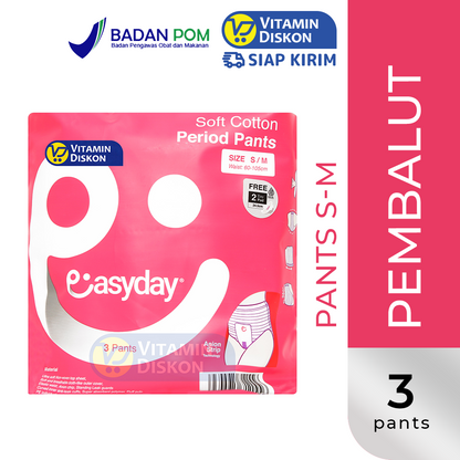 EASYDAY SOFT COTTON PERIOD PANTS SIZE S/M