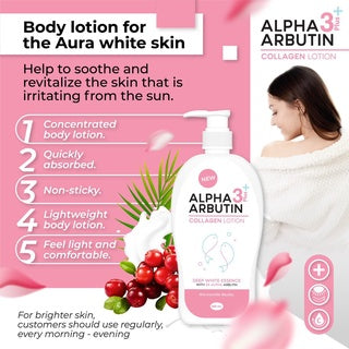 PRECIOUS SKIN ALPHA ARBUTIN 3 PLUS COLLAGEN WHITENING LOTION , HAND BODY 500ML