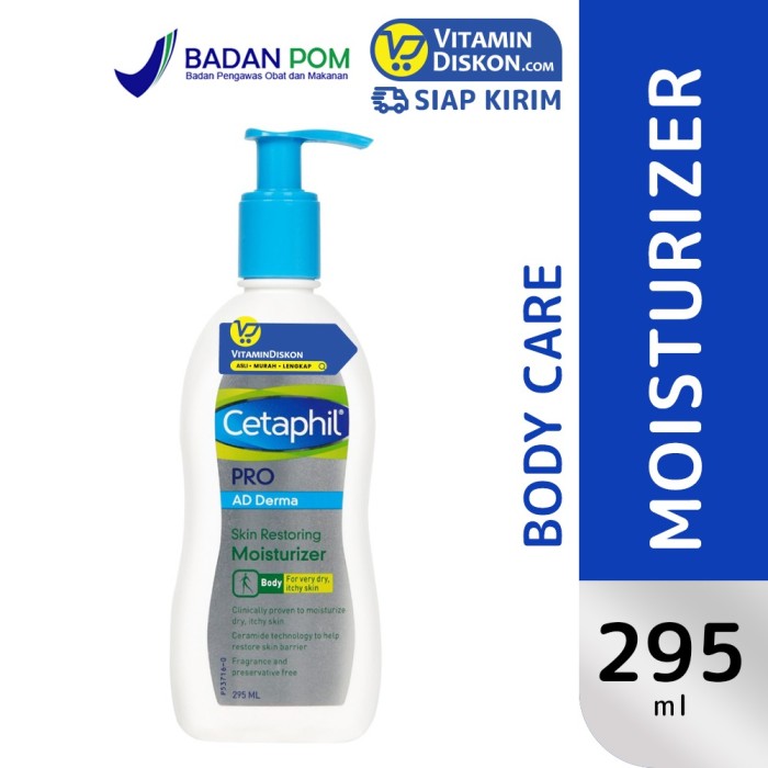 CETAPHIL PRO AD DERMA SKIN MOISTURIZER FOR VERY DRY ITCHY SKIN - 295 ML