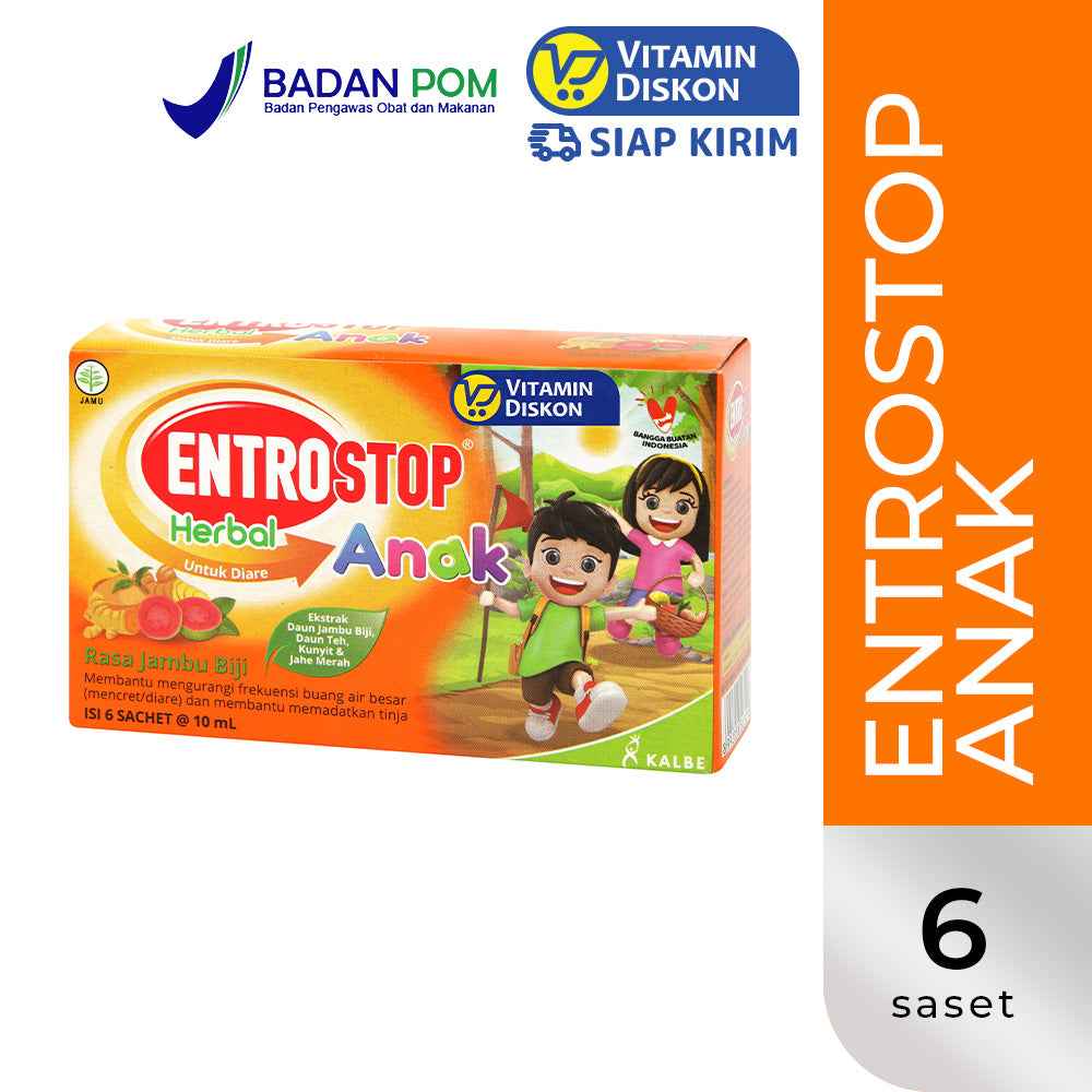 ENTROSTOP HERBAL ANAK 1 BOX ISI 6 SACHET