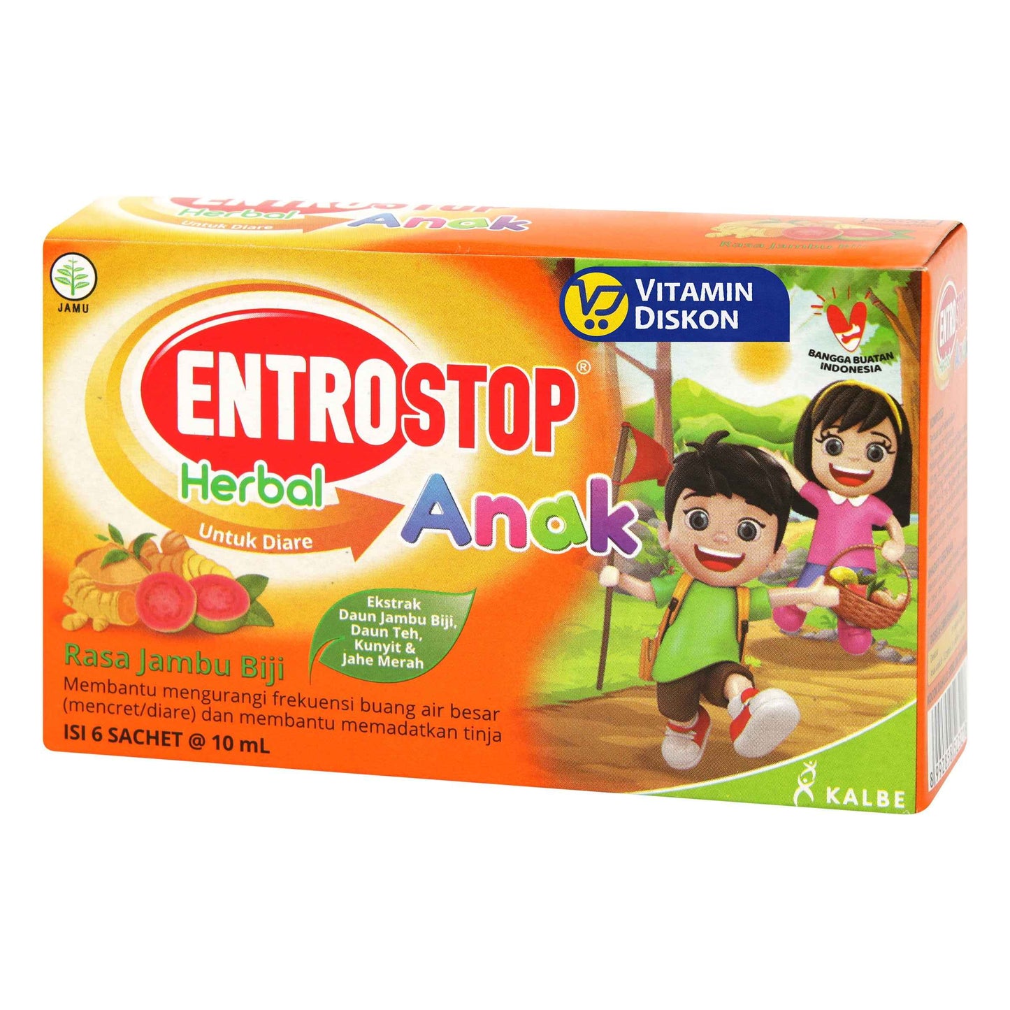 ENTROSTOP HERBAL ANAK 1 BOX ISI 6 SACHET