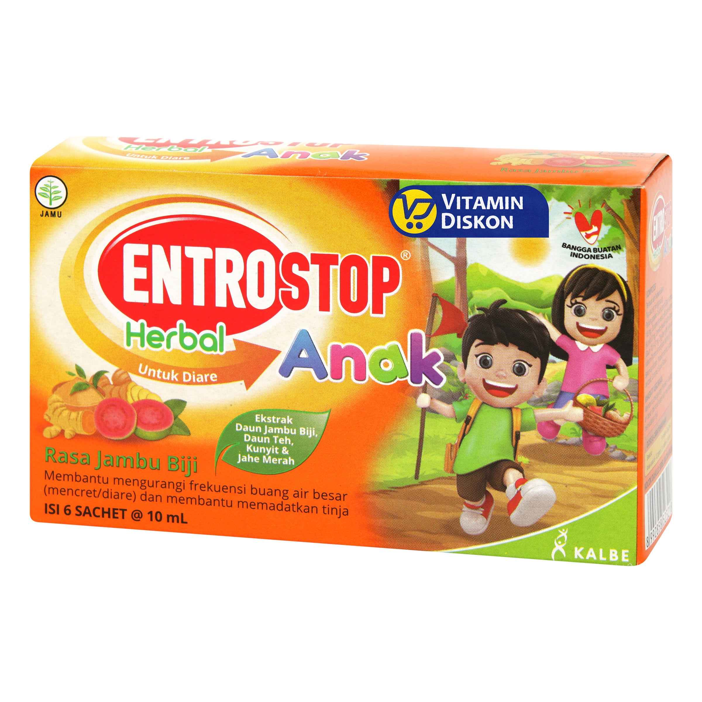 ENTROSTOP HERBAL ANAK 1 BOX ISI 6 SACHET