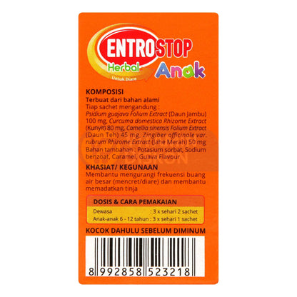ENTROSTOP HERBAL ANAK 1 BOX ISI 6 SACHET