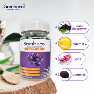 SAMBUCOL BLACK ELDERBERRY GUMMIES 50s