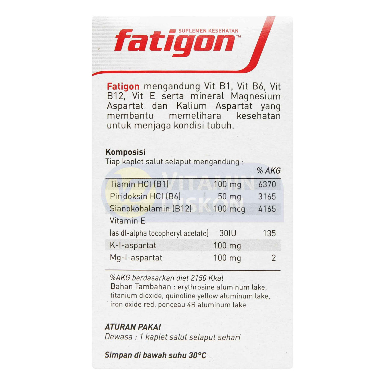 FATIGON MULTIVITAMIN DAN MINERAL 1 BOX ISI 10 STRIP