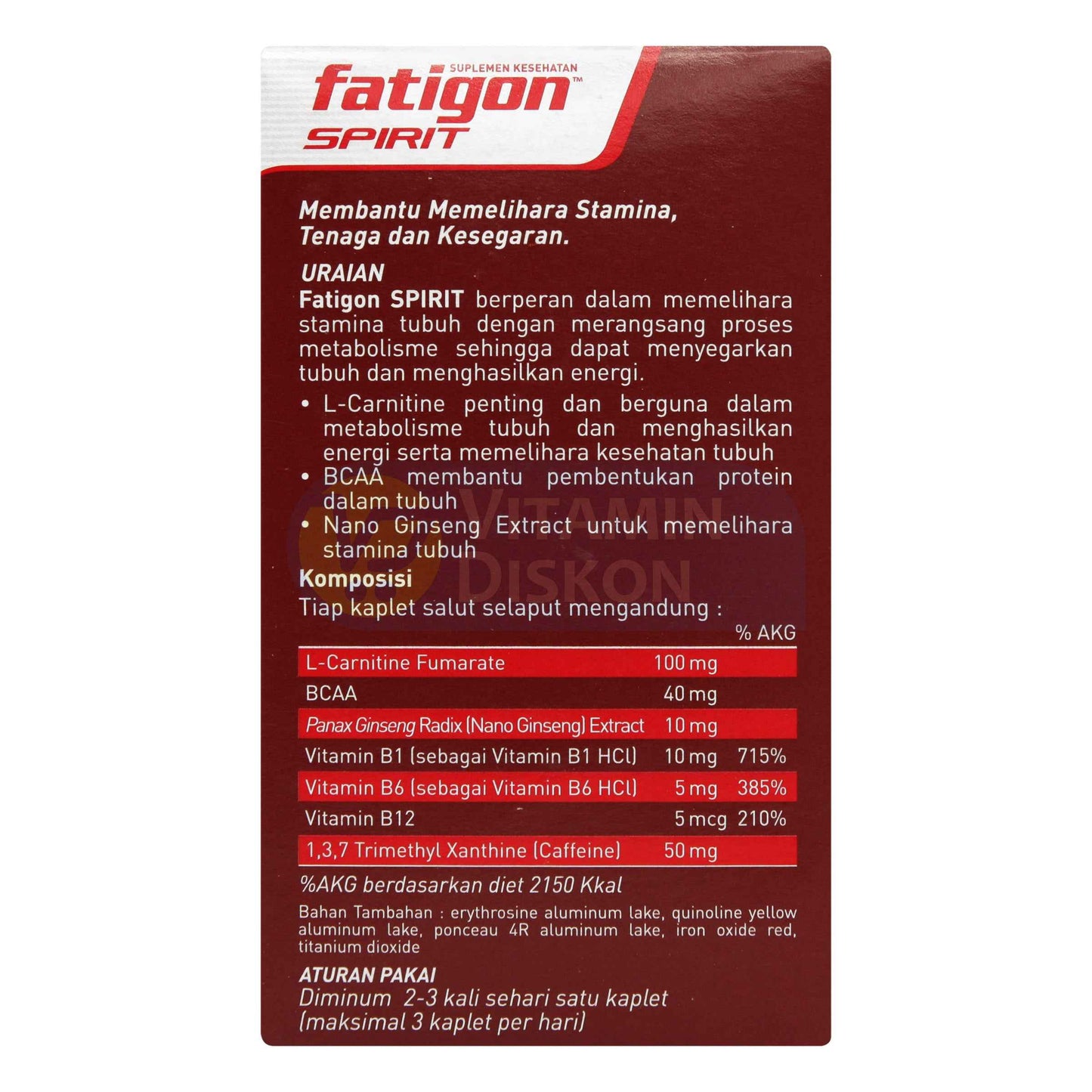 FATIGON SPIRIT 1 BOX ISI 10 STRIP