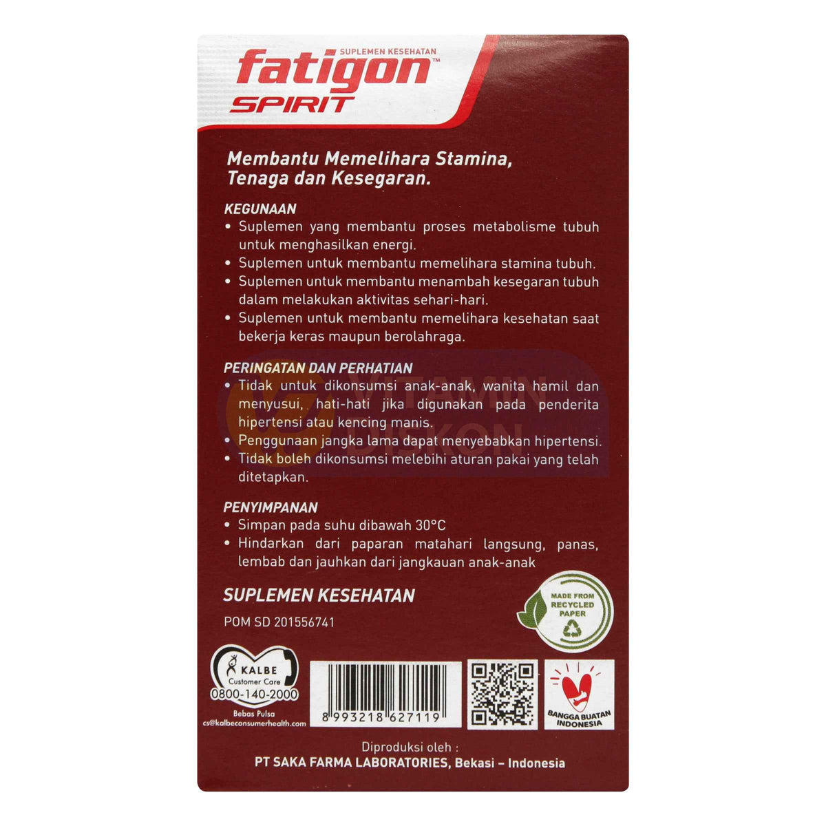 FATIGON SPIRIT 1 BOX ISI 10 STRIP
