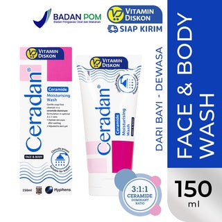 CERADAN MOISTURISING BODY WASH SOAP FREE 150 ML