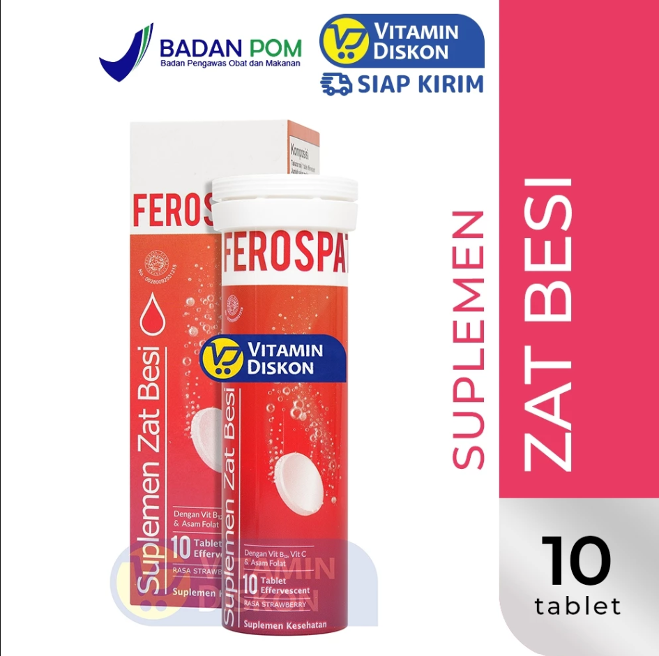 FEROSPAT SUPLEMEN ZAT BESI10 TABLET EFFERVESCENT