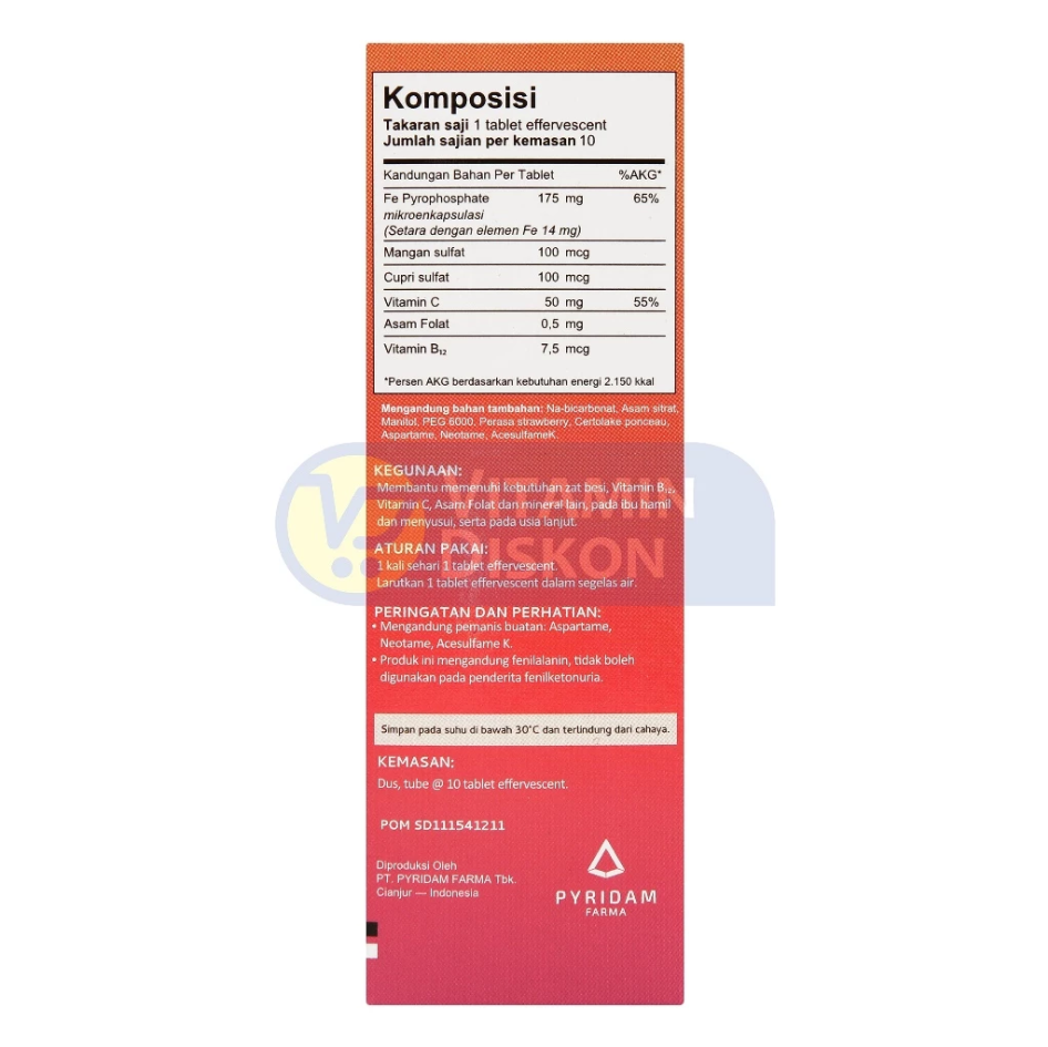 FEROSPAT SUPLEMEN ZAT BESI10 TABLET EFFERVESCENT
