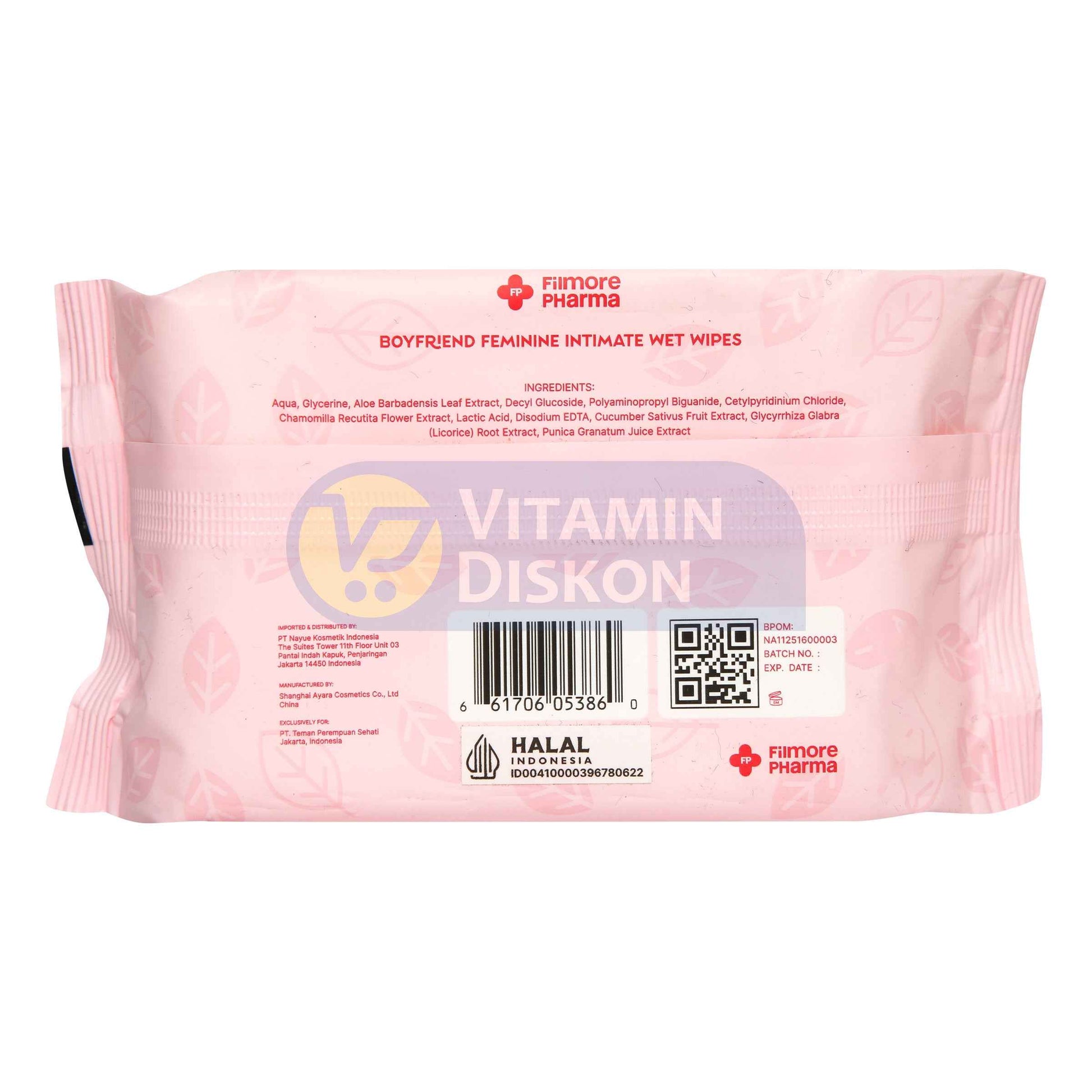 FILMORE PHARMA BOYFRIEND FEMININE INTIMATE WET WIPES - 30 SHEETS
