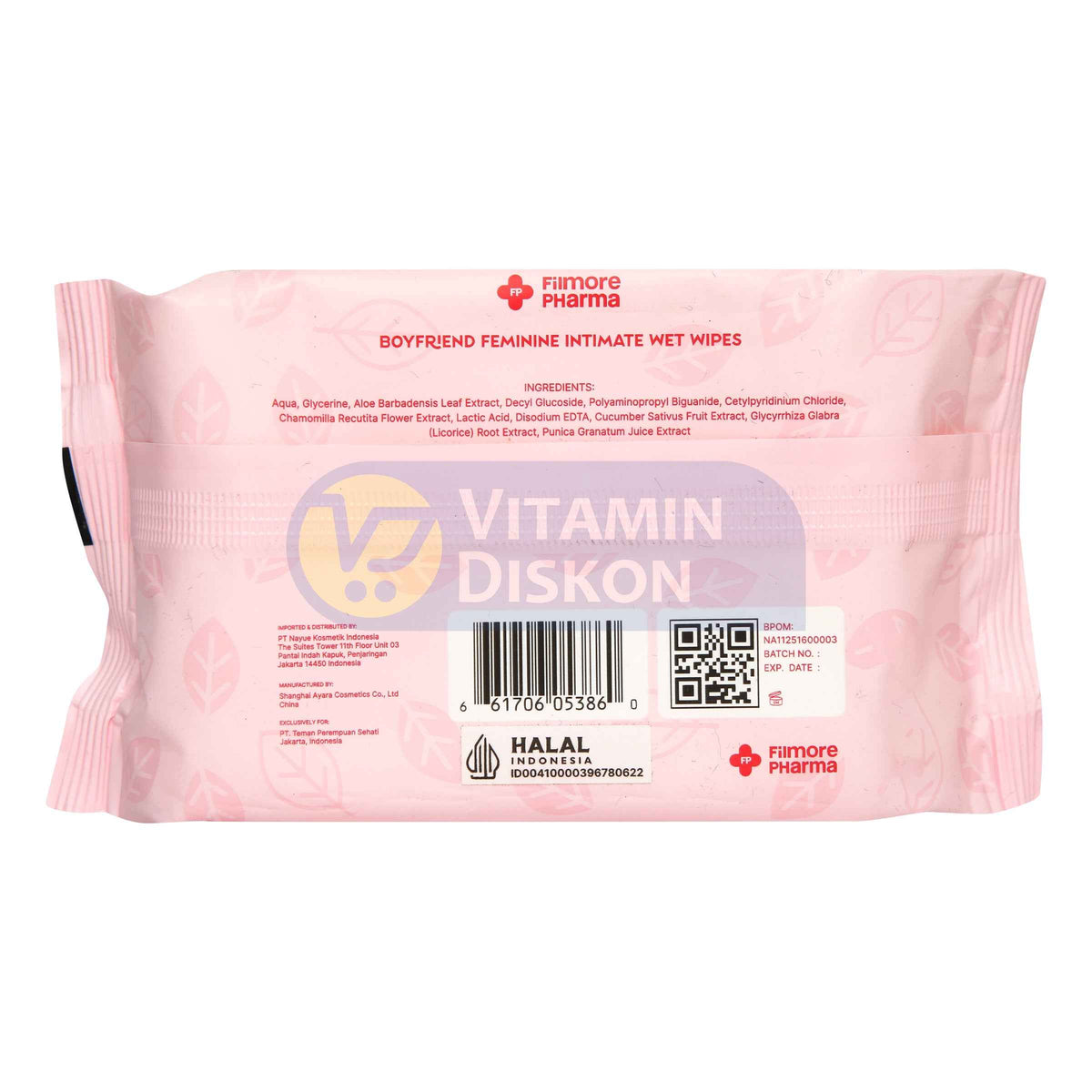 FILMORE PHARMA BOYFRIEND FEMININE INTIMATE WET WIPES - 30 SHEETS