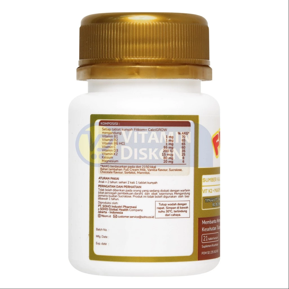 FITKOM CALCI GROW - ISI 21 TABLET KUNYAH