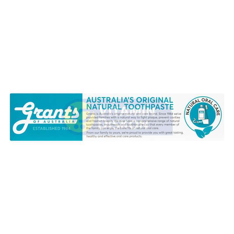 GRANTS OF AUSTRALIA SENSITIVE NATURAL TOOTHPASTE FLUORIDE FREE 100G