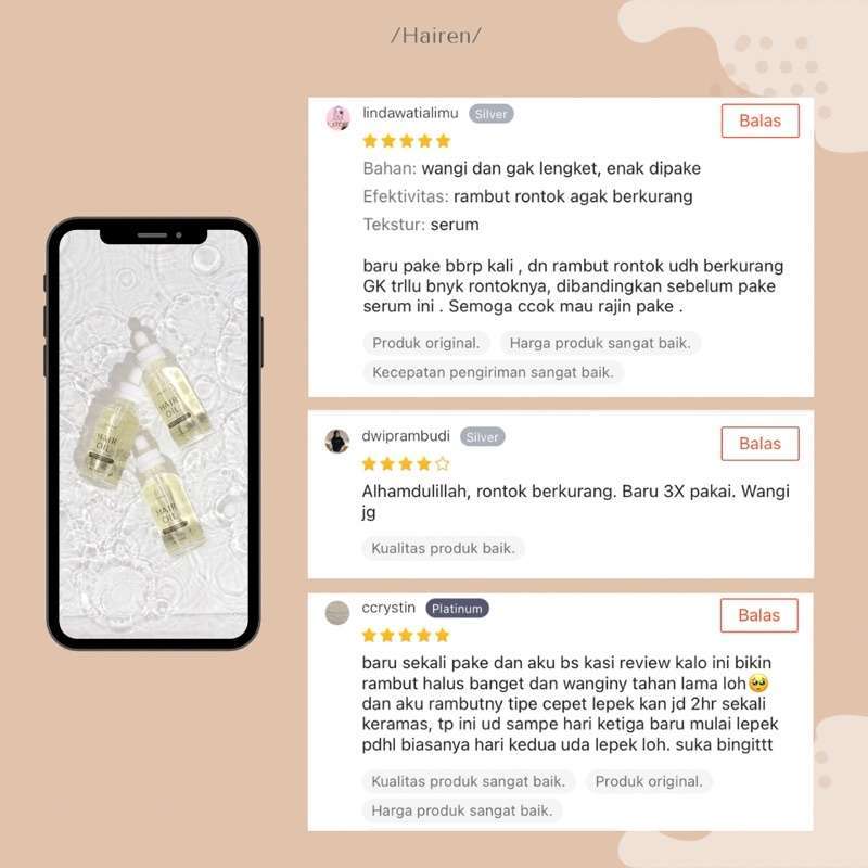 HAIREN HAIR OIL FOR ALL HAIR TYPES 50ML