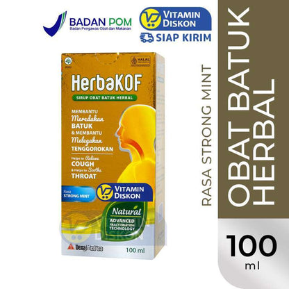 HERBAKOF SIRUP OBAT BATUK HERBAL STRONG MINT 100ML