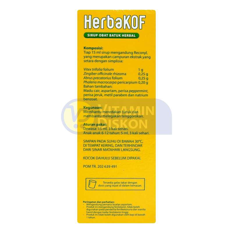 HERBAKOF SIRUP OBAT BATUK HERBAL STRONG MINT 100ML