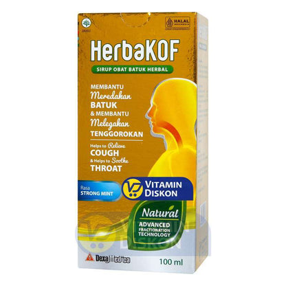 HERBAKOF SIRUP OBAT BATUK HERBAL STRONG MINT 100ML