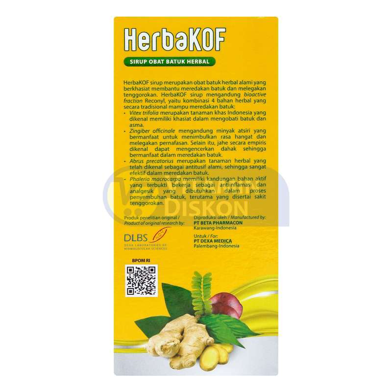 HERBAKOF SIRUP OBAT BATUK HERBAL STRONG MINT 100ML