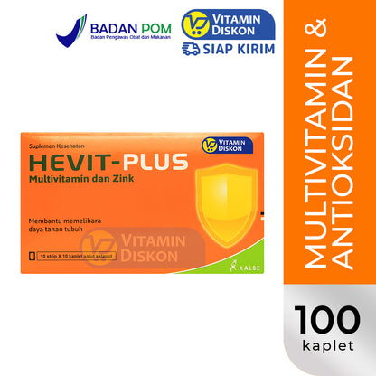 HEVIT PLUS MULTIVITAMIN DAN ZINK 1 BOX ISI 10 STRIP
