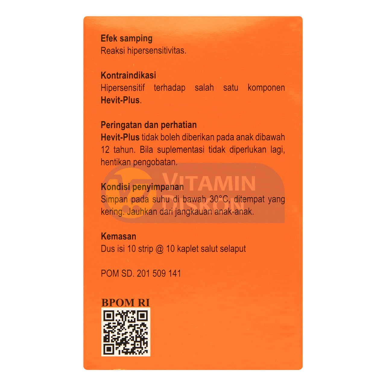HEVIT PLUS MULTIVITAMIN DAN ZINK 1 BOX ISI 10 STRIP