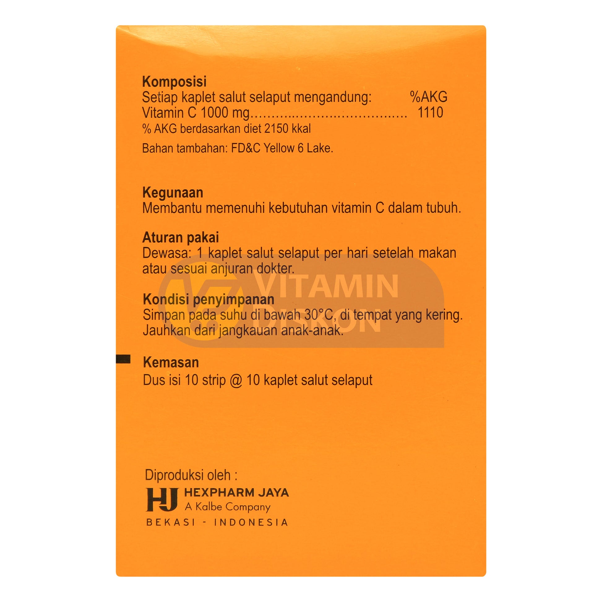 HEVIT VITAMIN C 1000 MG 1 BOX ISI 10 STRIP