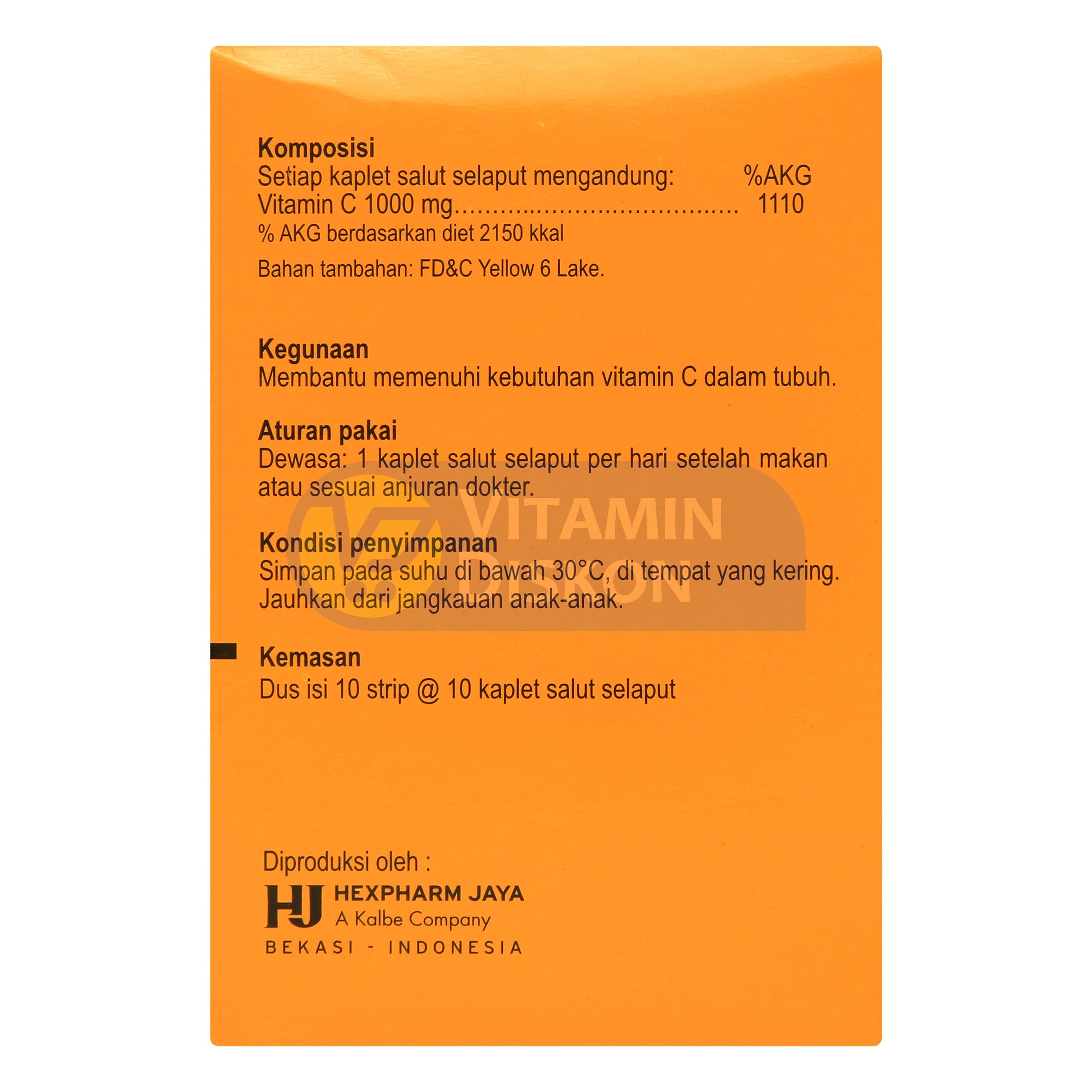 HEVIT VITAMIN C 1000 MG 1 BOX ISI 10 STRIP