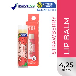 BUTTERED PREMIUM STRAWBERRY LIP BALM SPF 15