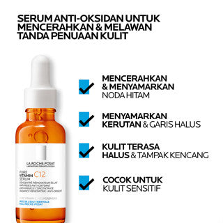 LA ROCHE POSAY PURE VITAMIN C12 SERUM ANTI WRINKLE ANTI OXYDANT RENOVATING SERUM 30ML