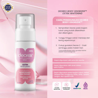 DEOREX BODY ODORIZER SPRAY EXTRA WHITENING 60ML