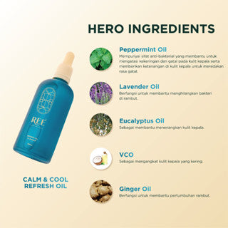 REE DERMA CALM AND COOL REFRESH HAIR OIL 100ML