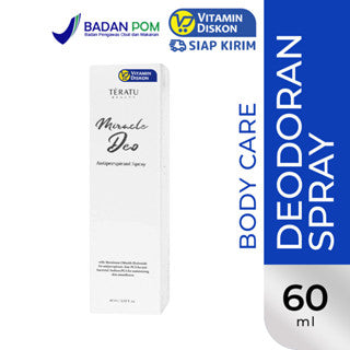 TERATU BEAUTY MIRACLE DEO ANTIPERSPIRANT SPRAY 20% ALUMINUM CHLORIDE 60ML