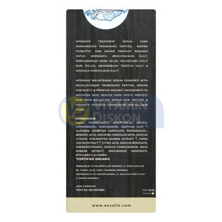 EUCALIE ORGANIC BRIGHTENING SERUM TRANEXAMIC PEPTIDE POSTBIOTIC 20ML