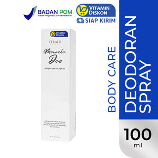 TERATU BEAUTY MIRACLE DEO ANTIPERSPIRANT SPRAY 20% ALUMINUM CHLORIDE 100ML