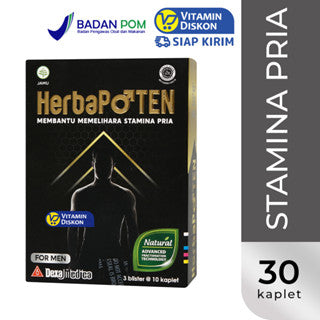 HERBAPOTEN 30 KAPLET SUPLEMEN VITALITAS STAMINA PRIA HERBAL