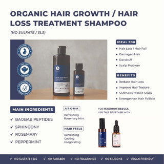 EUCALIE ORGANIC HAIR GROWTH HAIR LOSS TREATMENT SHAMPOO 50ML