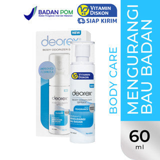 DEOREX BODY ODORIZER SPRAY 60 ML - NON FREGRANCE BIRU