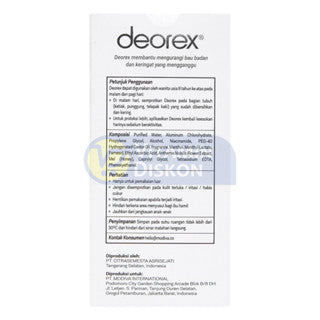 DEOREX BODY ODORIZER SPRAY EXTRA WHITENING 60ML