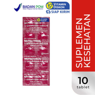 MEPROTHION GLUTATHIONE 500 MG - 1 STRIP ISI 10 TABLET