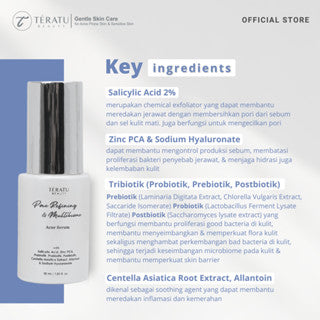 TERATU BEAUTY PORE REFINING AND MULTIBIOME ACNE SERUM 30ML