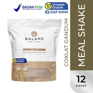 BALANS MEAL SHAKE CHOCO OAT 1 POUCH @12 Pcs