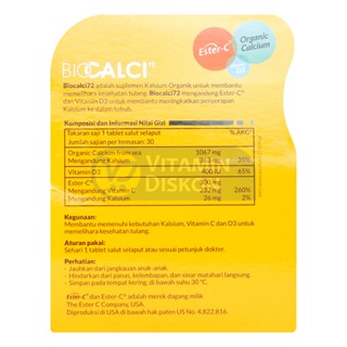 Biocalci BIOCALCI-72 30 TABLET - VitaminDiskon