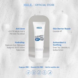 HALE CLEANSE ZIT OFF LOW PH ACNE CREAM WASH 85GR