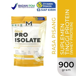 MUSCLE FIRST GOLD SERIES PRO ISOLATE WHEY PROTEIN BANANA 2LBS 900G 25 SERVINGS SUPLEMEN FITNESS
