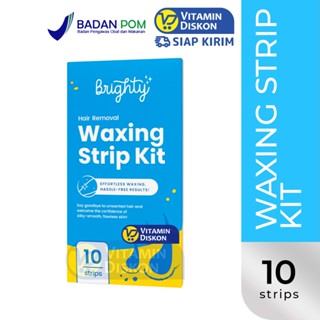 BRIGHTY HAIR REMOVAL WAXING STRIP KIT 10 STRIPS