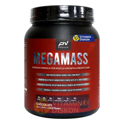 PROVUS MEGAMASS SUPERIOR FORMULA FOR MUSCLE GROWTH AND WEIGHT GAIN RASA VANILLA 3 LBS