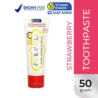 JACK N' JILL NATURAL TOOTHPASTE ORGANIC STRAWBERRY 50G