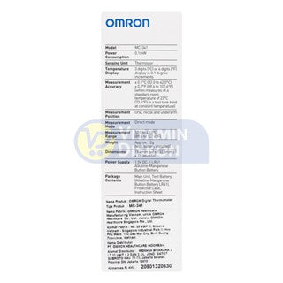 OMRON THERMOMETER DIGITAL MC-341