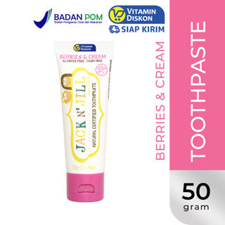 JACK N' JILL NATURAL TOOTHPASTE BERRIES AND CREAM 50G