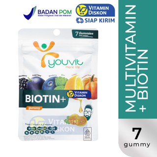 YOUVIT BIOTIN + GUMMY MEN 1 SACHET ISI 7 PCS
